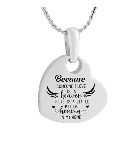 Because In Heaven Ash Pendant Urn - Love Charms® Option