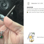 Bee Sunflower Infinity Cremation Jewelry Urn - Love Charms® Option