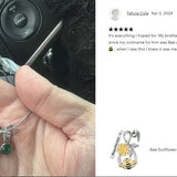 Bee Sunflower Infinity Cremation Jewelry Urn - Love Charms® Option