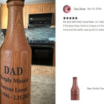 Beer Bottle Toast Keepsake Urn - Light or Dark Wood Options