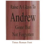 Beer Bottle Toast Keepsake Urn - Light or Dark Wood Options