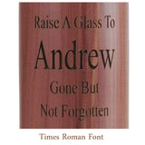 Beer Bottle Toast Keepsake Urn - Light or Dark Wood Options