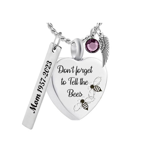 Don't Forget To Tell The Bees Ash Urn - Love Charms™ Option
