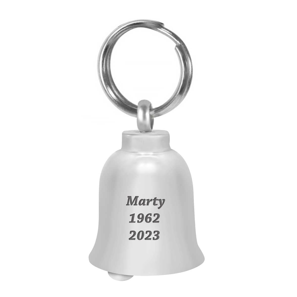 Finger Motorcycle Bell Key Chain Ash Urn - Engraving Available
