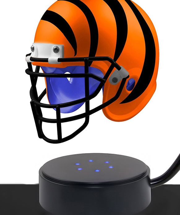 Football Cremation Urn & Cincinnati Bengals Hover Helmet Décor