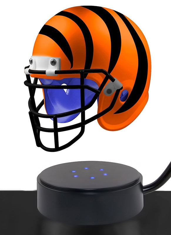 Football Cremation Urn & Cincinnati Bengals Hover Helmet Décor