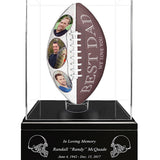Triple Photo Football Cremation Urn