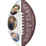Triple Photo Football Cremation Urn