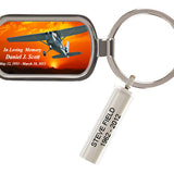  Customized Bi-Plane Sunset Keychain Keepsake