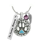 Big Dog Paw Print Pendant Ash Urn - Love Charms™ Option