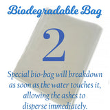 Marigold Peaceful Pillow® Companion Water Burial Urn - Biodegradable Burial At Sea For Two Urn - Wide River Urn