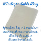Pink Petals Peaceful Pillow® Water Burial Cremation Urn - Biodegradable Water Burial At Sea Urn