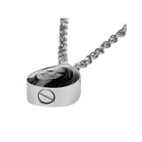 Black & White Photo Pendant Teardrop Urn
