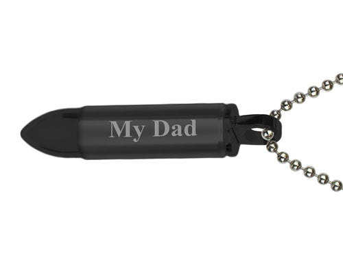 Black Bullet Pendant Urn