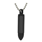Black Bullet Pendant Urn - Love Charms Option