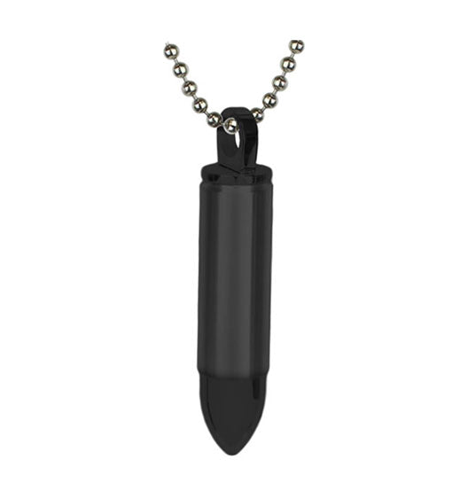 Black Bullet Pendant Urn - Love Charms Option