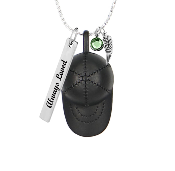 Black Baseball Cap Ash Urn - Love Charms™ Option