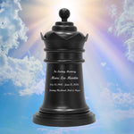 Chess Black Custom Engraving Adult Metal Urn
