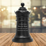 Chess Black Custom Engraving Adult Metal Urn