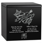 Love Inlaid Companion Urn - Roses & Banner - Love Is Forever - Vault Option