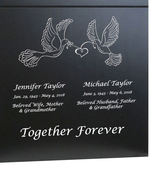 Love Doves Companion Wood urn