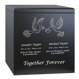 Love Doves Companion Wood Urn - Parents Urn - Vault Option