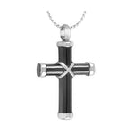 Mourning Cross Cremation Jewelry Urn - Love Charms Option