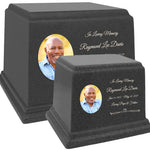 Black Photo Granite Large Adult or Medium Urn