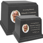 Black Photo Granite Large Adult or Medium Urn