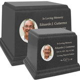 Black Photo Granite Large Adult or Medium Urn