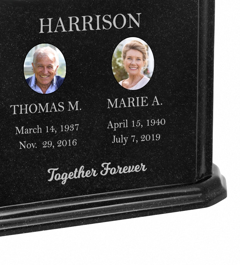Monarch Companion Photo Options Granite ~ For Two Cremation Urn