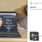 Black Photo Granite Large Adult or Medium Urn