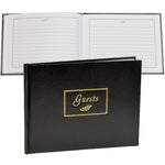 Black Funeral Guest Book Red Photo Album & Pen