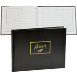 Black Funeral Guest Book Red Photo Album & Pen
