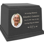 Black Photo Granite Large Adult or Medium Urn