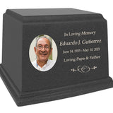 Black Photo Granite Large Adult or Medium Urn