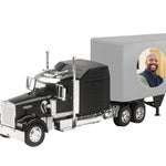 Trailer Cremation Urn & Kenworth W900 Black Sleeper Truck Décor