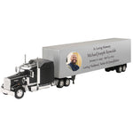Trailer Cremation Urn & Kenworth W900 Black Sleeper Truck Décor