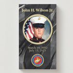 Black Marble Veteran Photo Memorial Cards - Funeral  Cards - Celebration of Life Cards