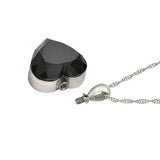 Black Mourning Heart Stainless Ash Urn