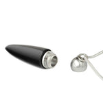 Black Obsidian Cremation Jewelry Urn 