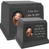 Black Photo Granite Large Adult or Medium Urn
