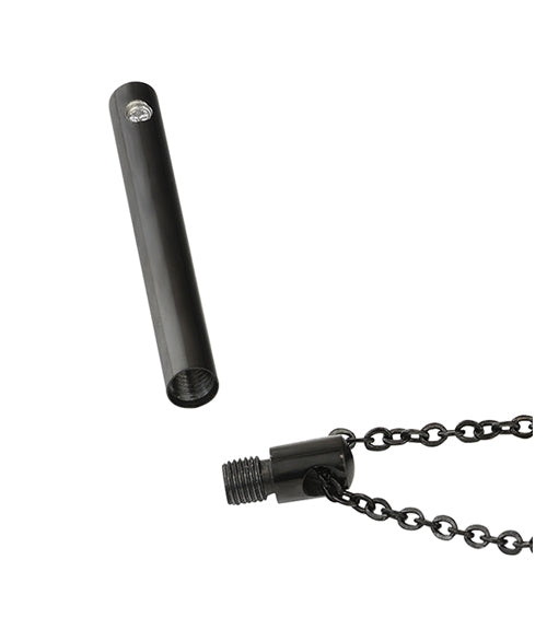 Black Slender Cylinder Cremation Jewelry Urn