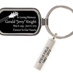 Black & White Guitar Memorial Keychain Urn