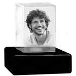 3D Rectangle Crystal Blue Granite Large Adult Cremation Urn