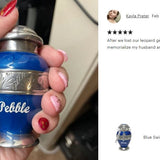 Blue Swirl Keepsake Urn - Love Charms® Option - Engraving Option
