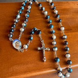 Blessed Mary Rosary Necklace Urn