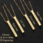 Gold Bar Block Ash Urn - Option 4 Sides Engraved
