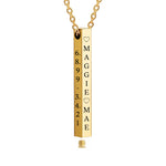 Gold Bar Block Ash Urn - Option 4 Sides Engraved