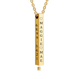 Gold Bar Block Ash Urn - Option 4 Sides Engraved